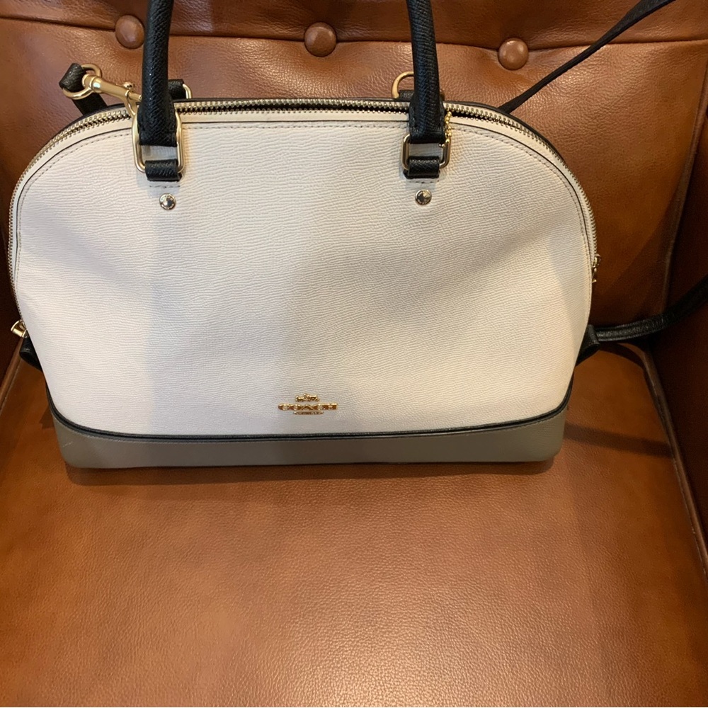 Coach Cream, Tan and Black Women's Handbag